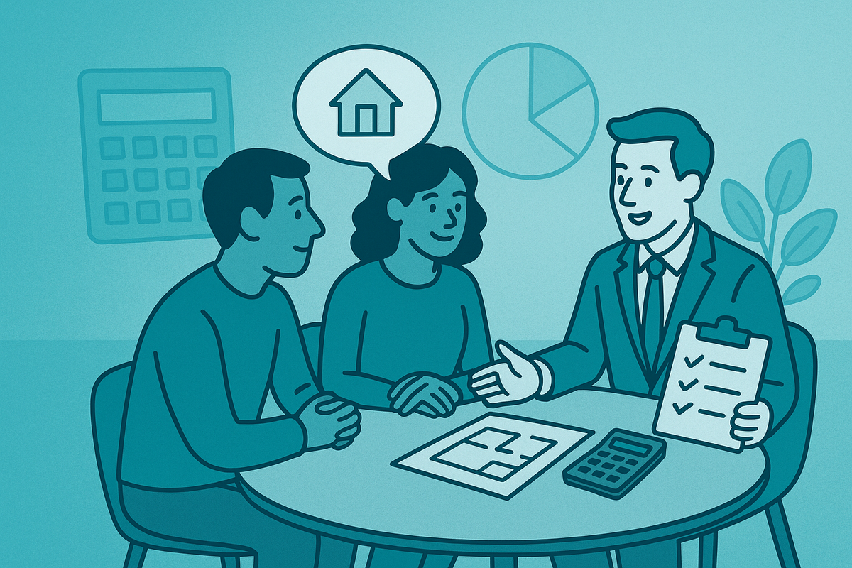 Beratung zur Baufinanzierung – Anpassung der Tilgung am Tablet